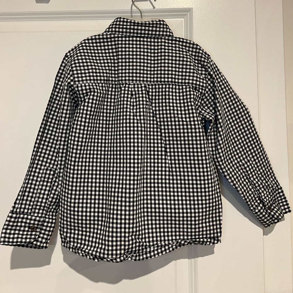 Carter's Checkered Black and White Button Down Shirt - Picture 2 of 3